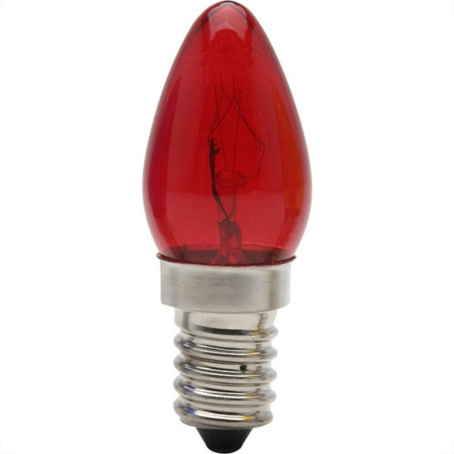 Lampada Chupeta Brasfort 07Wx127 Vermelha E14 8499 - Kit C/25 