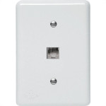 Conjunto Tomada Fone Perlex''Branca''Com Placa(Rj11) 2361