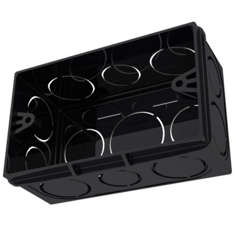 Caixinha Luz Plastica 4X2 Tigre Preta Pesado  - Kit C/24 