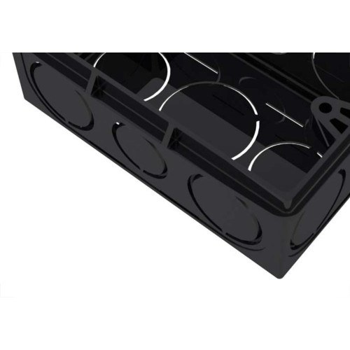 Caixinha Luz Plastica 4X2 Tigre Preta Pesado  - Kit C/24 