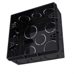 Caixinha Luz Plastica 4X4 Tigre Preta Pesado  - Kit C/12 