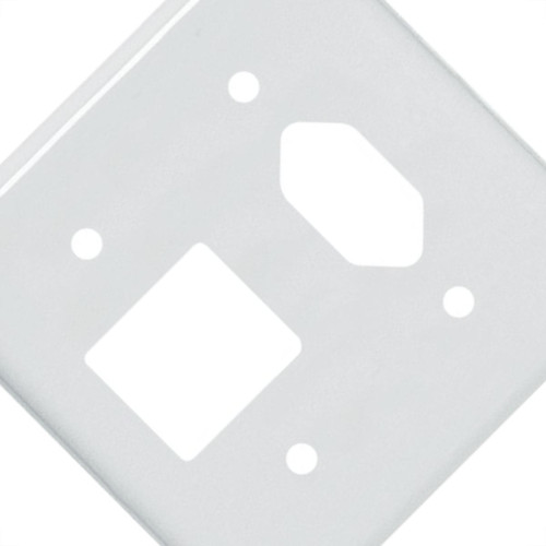 Placa Perlex Branca 4X4 (2 Saida+Tomada) 23Pl2/1T