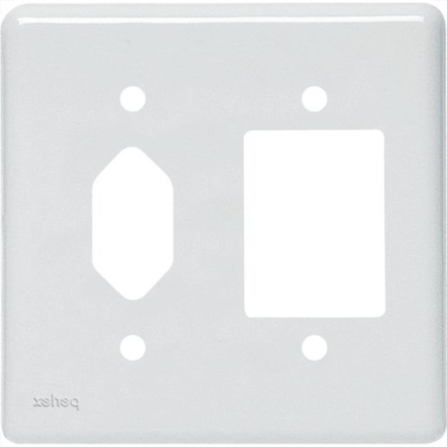 Placa Perlex Branca 4X4 (3 Saida+Tomada) 23Pl3/1T
