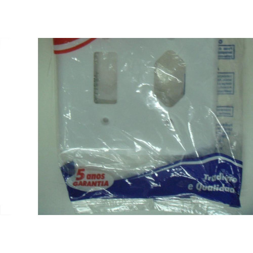 Placa Perlex Branca 4X4 (1 Saida+Tomada) 23Pl1/1T