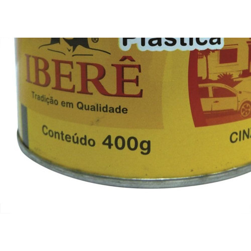 Massa Plastica Ibere 400G Cinza Com Catalizador  - Kit C/12 