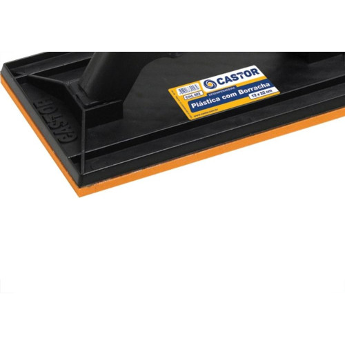 Desempenadeira Pvc Castor 12X22 Com Borracha Preta 23