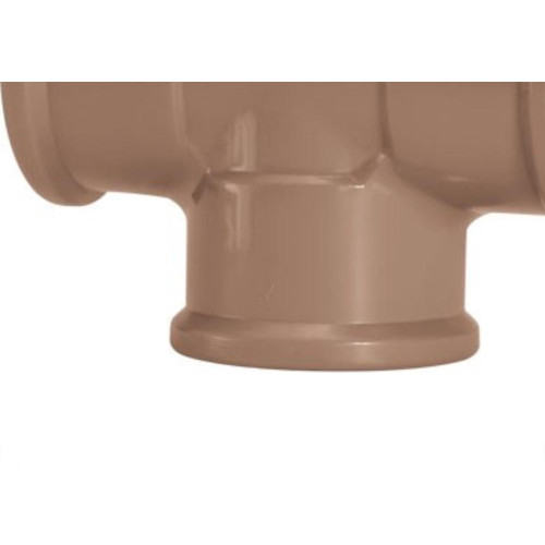 Tee Marrom Amanco Liso/Liso/Liso 60Mm 10300/11839 - Kit C/5 