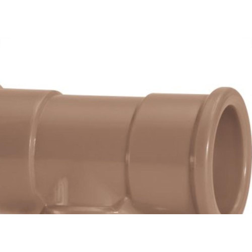 Tee Marrom Amanco Liso/Liso/Liso 60Mm 10300/11839 - Kit C/5 