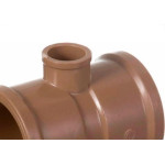Tee Marrom Amanco Reducao Liso/Liso/Liso 32Mmx25Mm 10302/11822 - Kit C/20 