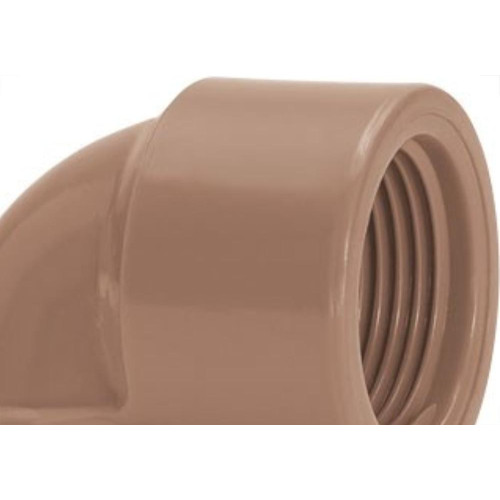 Cotovelo Marrom Amanco Liso/Rosca 25Mm X3/4 11684 - Kit C/50 