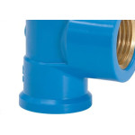 Tee Azul Amanco Liso/Liso/Rosca 25Mm X 3/4'' 10423/11844 - Kit C/24 