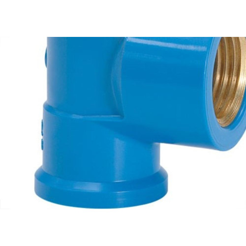 Tee Azul Amanco Liso/Liso/Rosca 25Mm X 3/4'' 10423/11844 - Kit C/24 