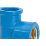 Tee Azul Amanco Liso/Liso/Rosca 25Mm X 3/4'' 10423/11844 - Kit C/24 