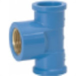 Tee Azul Amanco Reducao Liso/Liso/Rosca 25Mmx1/2'' 10424/11843 - Kit C/24 