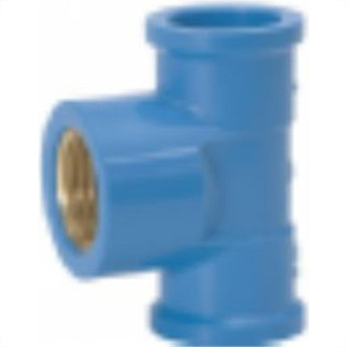 Tee Azul Amanco Reducao Liso/Liso/Rosca 25Mmx1/2'' 10424/11843 - Kit C/24 