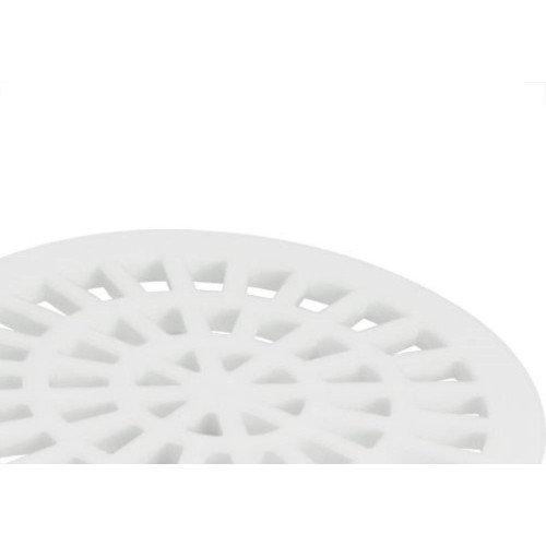 Grelha Plastica Amanco Redonda Branca 10X10 11624