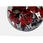 Garra 30A Com Espaguete Vermelho/Preto Pote 100 Pecas 9054