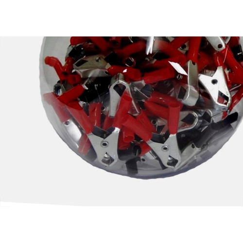 Garra 30A Com Espaguete Vermelho/Preto Pote 100 Pecas 9054