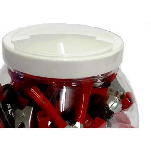 Garra 50A Com Espaguete Vermelha Preta Pote 50Pecas 9055