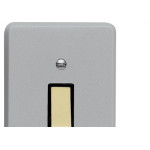 Conjunto Perlex 4X2 Cinza Com Placa(1Simples ) 1381