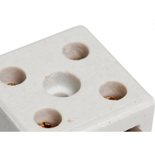 Conector Porcelana Brasfort 2 Polos 16Mm 8766 - Kit C/50 