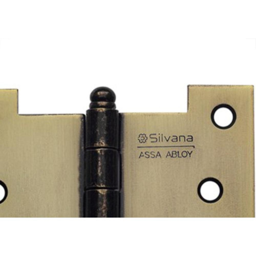 Dobradica Silvana Palmela 4'' Ferro Zincado Oxidado 840 Com 2 Pecas 96417