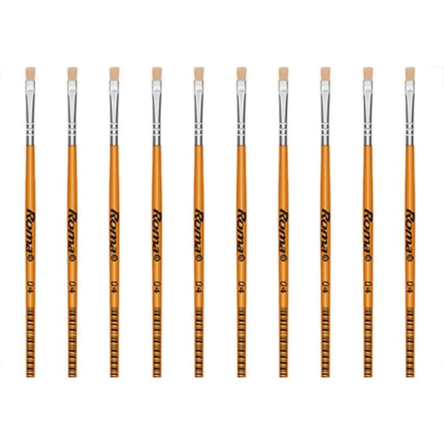 Pincel Para Artesanato Roma Ponta Chata 04 615 04 - Kit C/12 