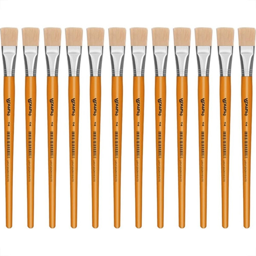Pincel Para Artesanato Roma Ponta Chata 24 615 24 - Kit C/12 