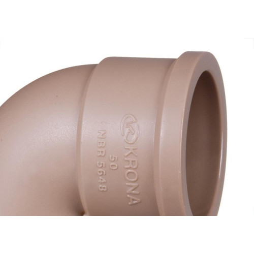 Cotovelo Marrom Krona Liso Liso 40Mm X 90 427 - Kit C/10 