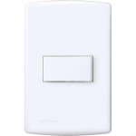 Conjunto Siena 4X2 Branco Com Placa (1Paralelo Horizontal) 6512