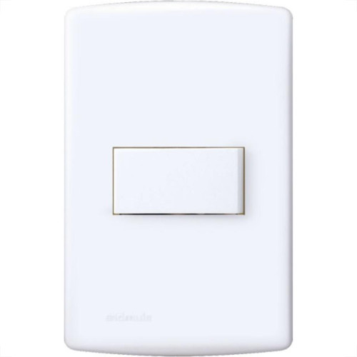 Conjunto Siena 4X2 Branco Com Placa (1Paralelo Horizontal) 6512
