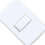 Conjunto Siena 4X2 Branco Com Placa (1Paralelo Horizontal) 6512