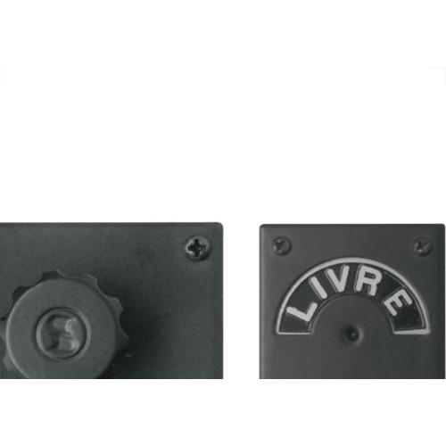 Fechadura Trinco Wc Livre/Ocupado Preto Soprano 3009.0180.07