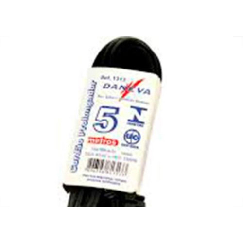 Extensao Daneva Prolongador Macho Femea 2 Polos Paralelo Preta 5M10A Dn1313