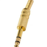 Plug P-10 Stereo 6,35Mm Dourado Com Mola 603 - Kit C/10 