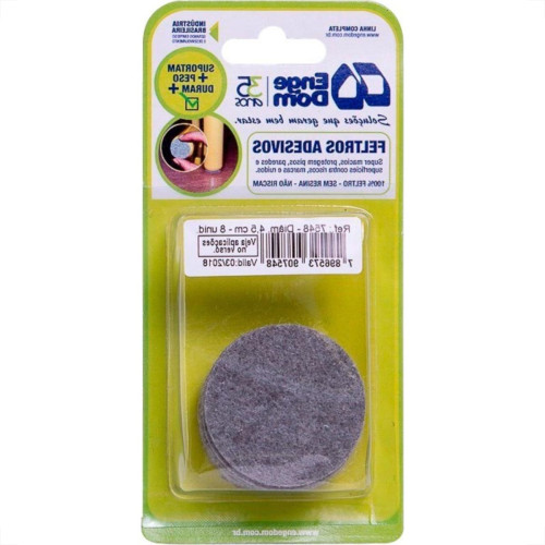 Feltro Aa Engedom Cinza Redondo 4,5Cm 8Pecas 7548