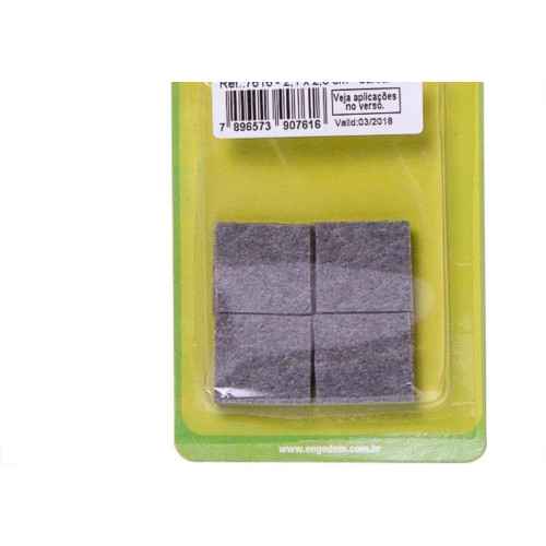 Feltro Aa Engedom Cinza Reto 2,1X2,3 8Pecas 7616