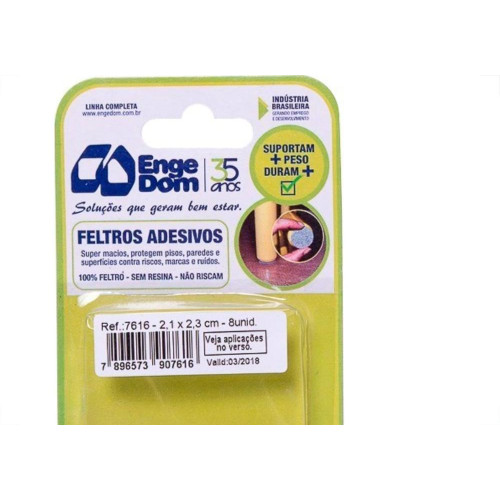Feltro Aa Engedom Cinza Reto 2,1X2,3 8Pecas 7616