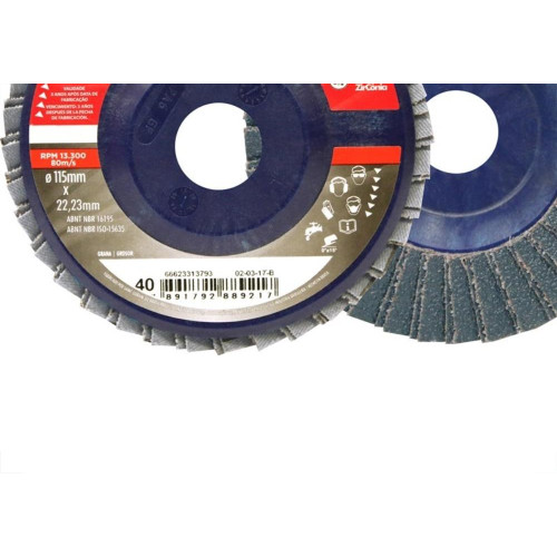 Disco Flap Carborundum 4.1/2X 40 Zirconia 