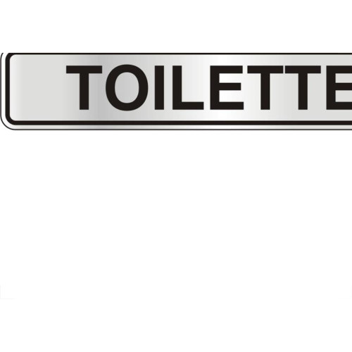 Placa Sinalizacao Aluminio 05X25 ''Toilette'' 100Ap
