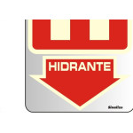 Placa Sinalizacao Aluminio 16X23 ''Hidrante'' Fluorescente 150Ak
