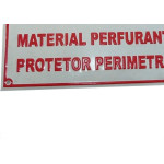 Cerca Perimetral Placa Aviso''Material Perfurante'' Plkp