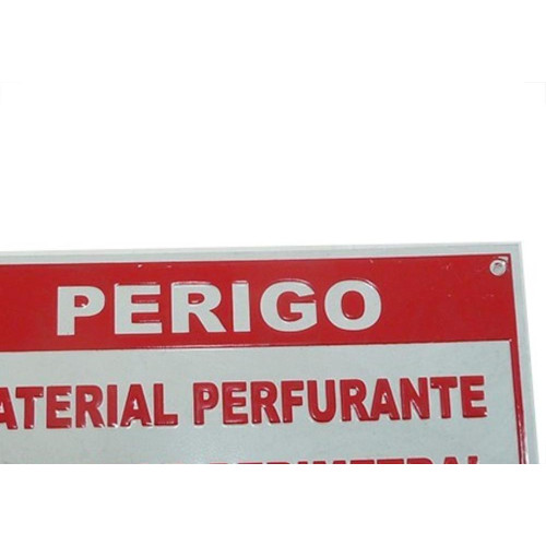 Cerca Perimetral Placa Aviso''Material Perfurante'' Plkp