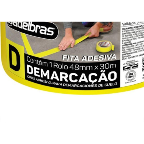 Fita Demarcacao Solo Adelbras 48X30M Amarela 