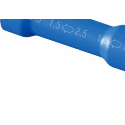 Pre-Isolado Crimper Luva Emenda 1,5A2,5 Azul Lep2,5 Com 100 Pecas 1702 (Lep 2,5)
