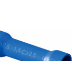 Pre-Isolado Crimper Luva Emenda 1,5A2,5 Azul Lep2,5 Com 100 Pecas 1702 (Lep 2,5)