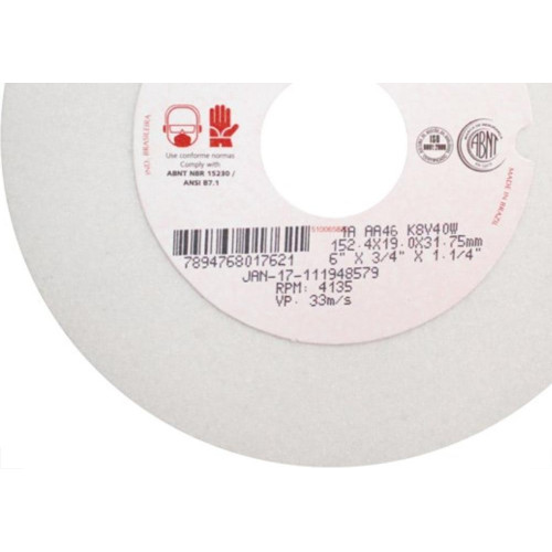 Rebolo Carborundum Branco 6X3/4X46 