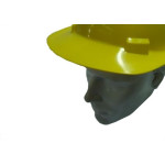 Capacete Com Carneira Ledan Plastico Amarelo 2531