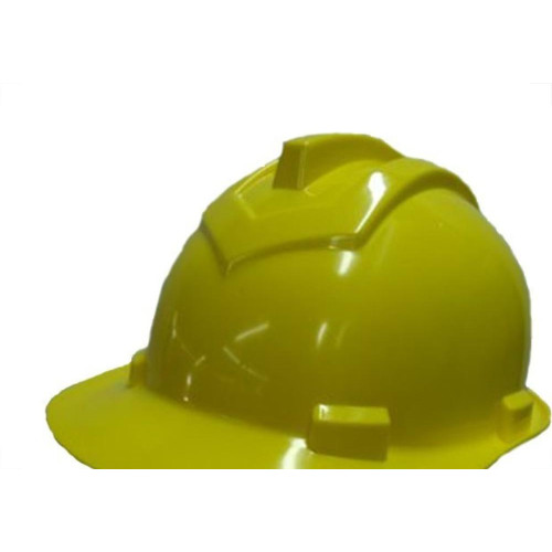 Capacete Com Carneira Ledan Plastico Amarelo 2531