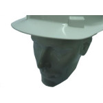 Capacete Com Carneira Ledan Plastico Branco 2530
